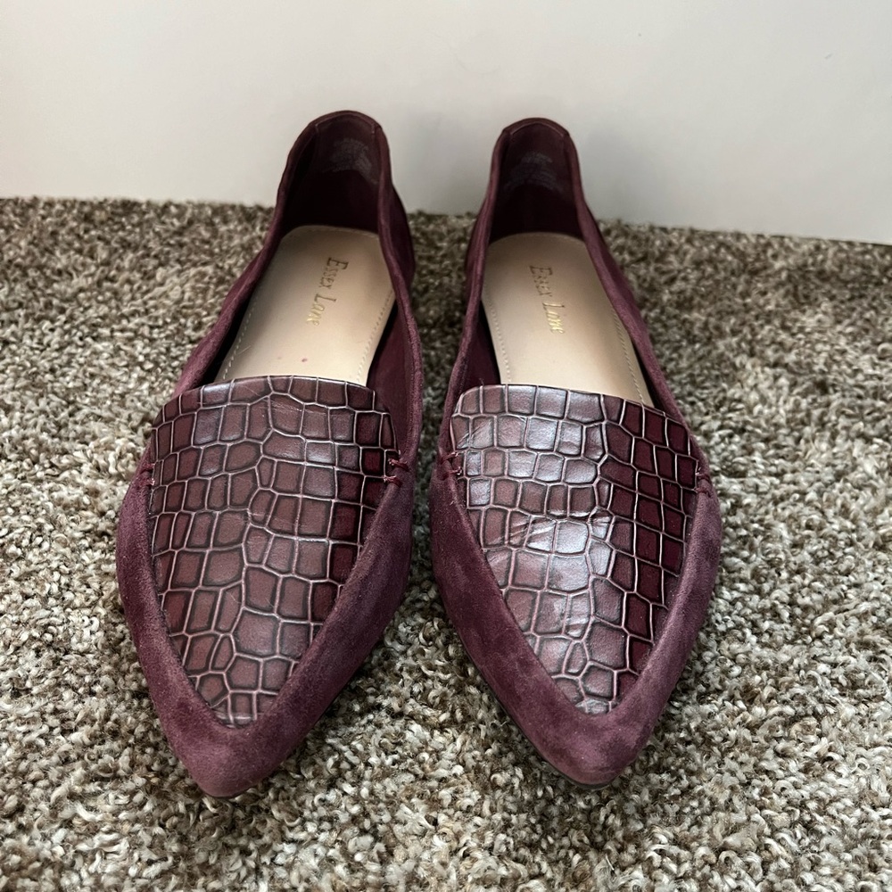 Essex Lane Maroon Flats, Size 8 - Picture 2 of 6